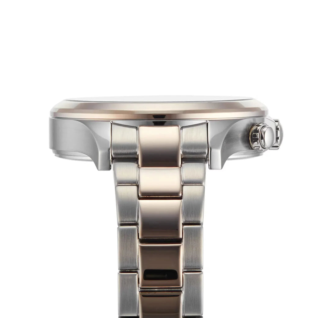 Hugo Boss Womens 1502564 Pandora Two Tone Stainless Steel Watch With Rose Gold Accents