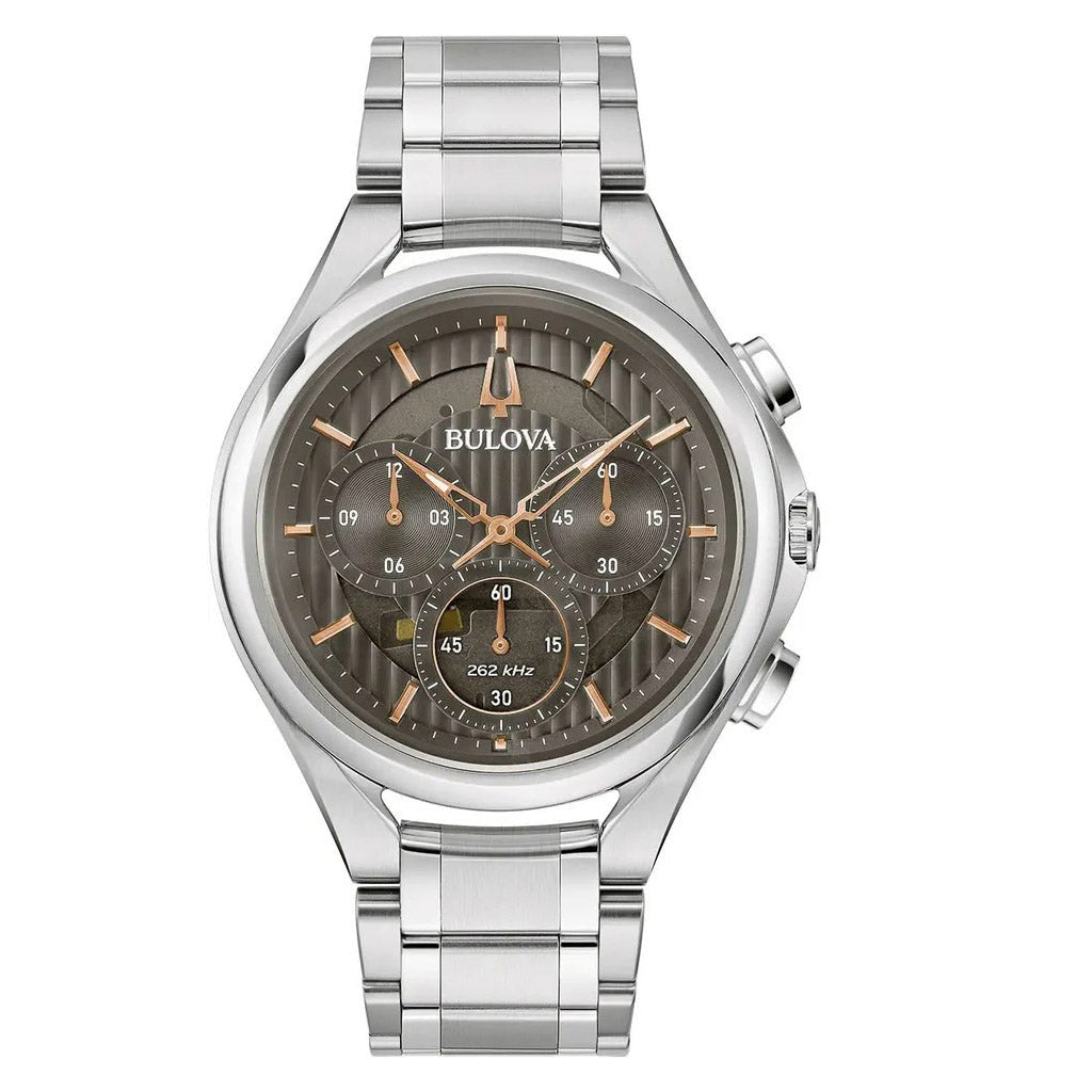 Bulova Curv Mens Grey Watch 96a298