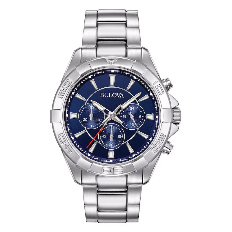 Bulova Marine Star Mens Blue Watch 96b256