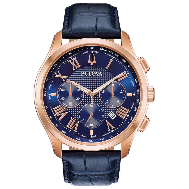 Bulova Classic Mens Blue Watch 97b170