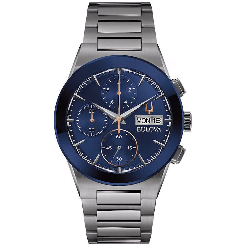 Bulova Millennia Mens Blue Watch 98c143
