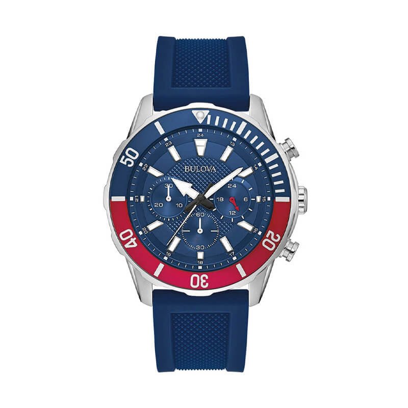 Bulova Exclusive Mens Blue Watch 98k111
