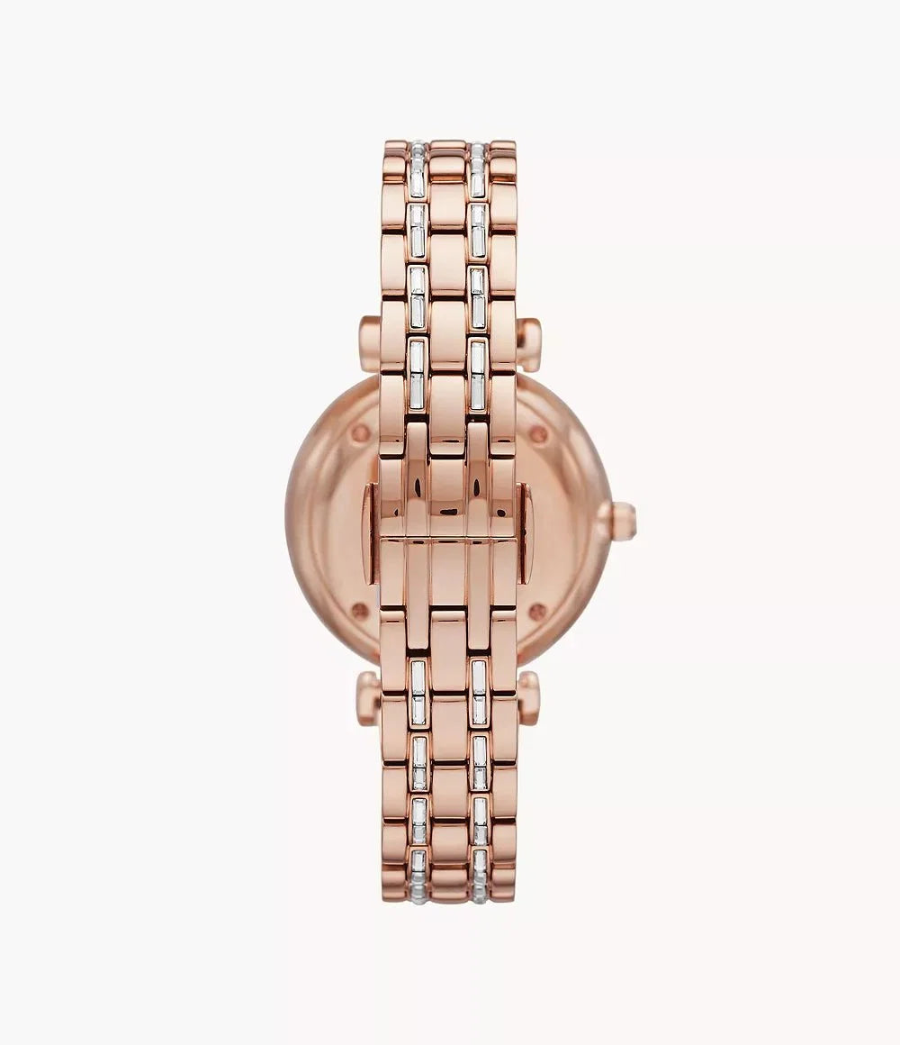 Emporio Armani Mens Ar11294 Rose Gold Tone Stainless Steel Chronograph Watch