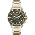 Emporio Armani Mens Watch Diver Chronograph 43mm Green Ar11361