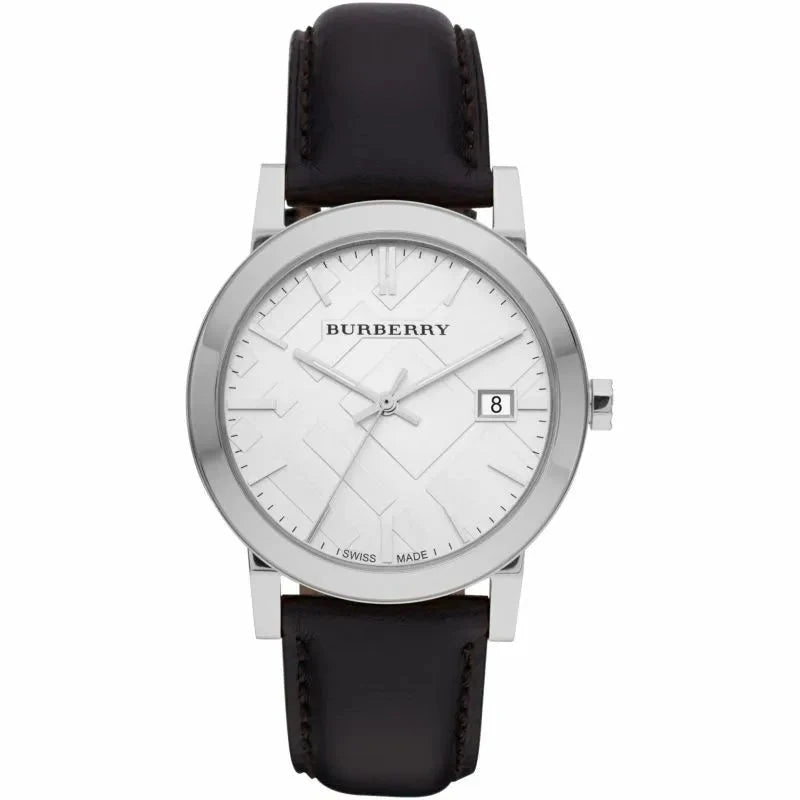 Burberry Mens Watch The City Black Leather Bu9008