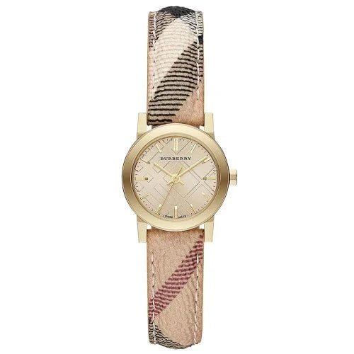 Burberry Ladies Watch The City Haymarket Check Rose Gold Bu9219