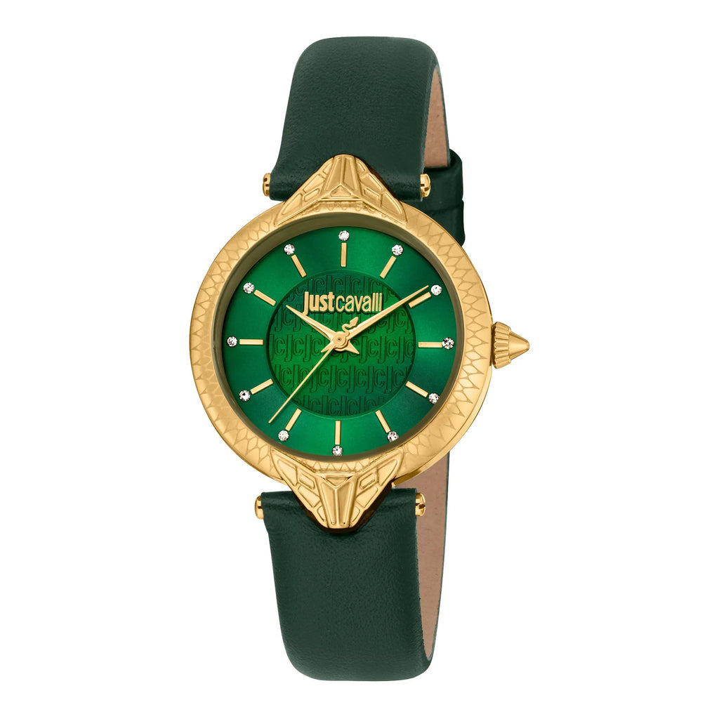 Just Cavalli Creazione Leather Green Gold