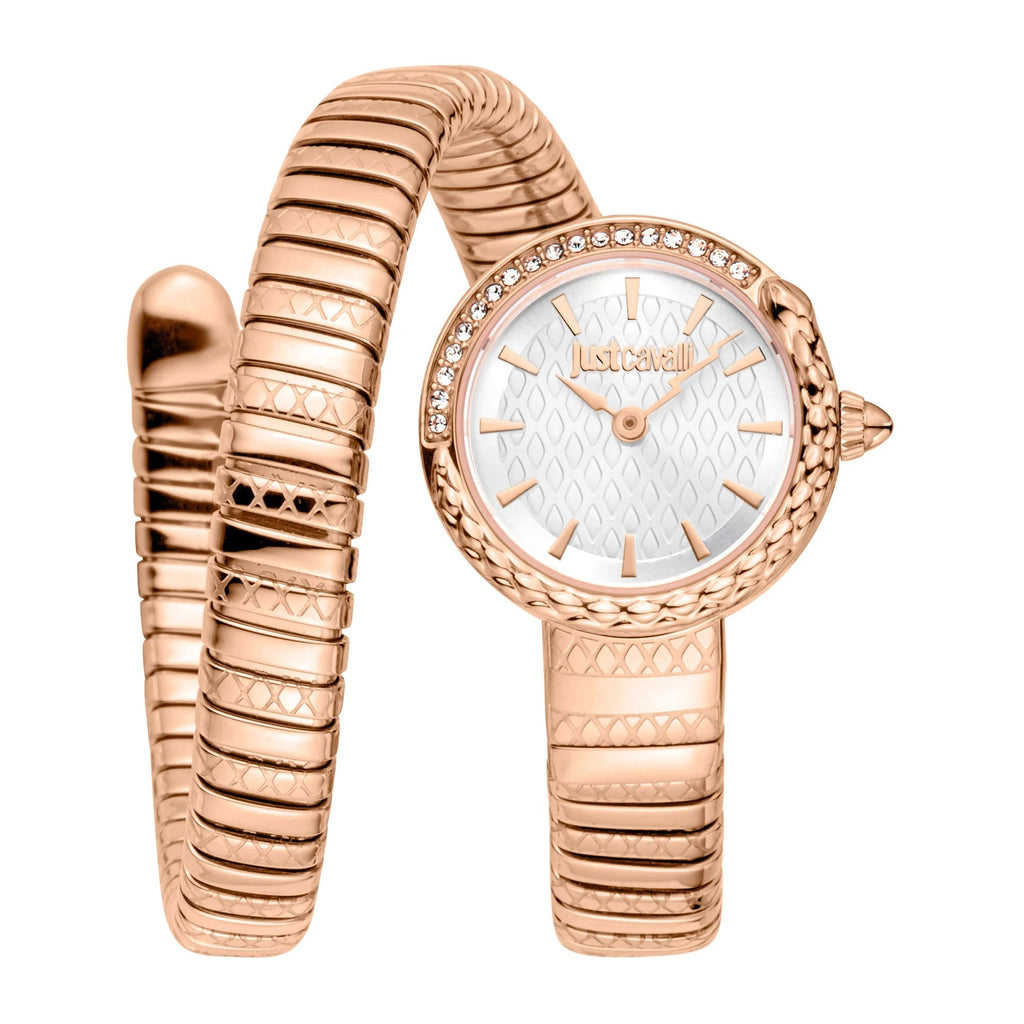 Just Cavalli Cerchio Snake Rose Gold Silver Grey