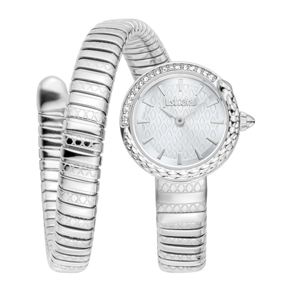 Just Cavalli Cerchio Snake Silver Grey