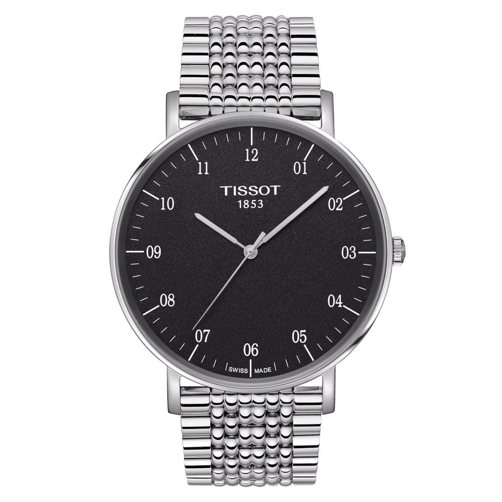 Tissot Mens Watch Everytime 42mm Black Silver T1096101107700