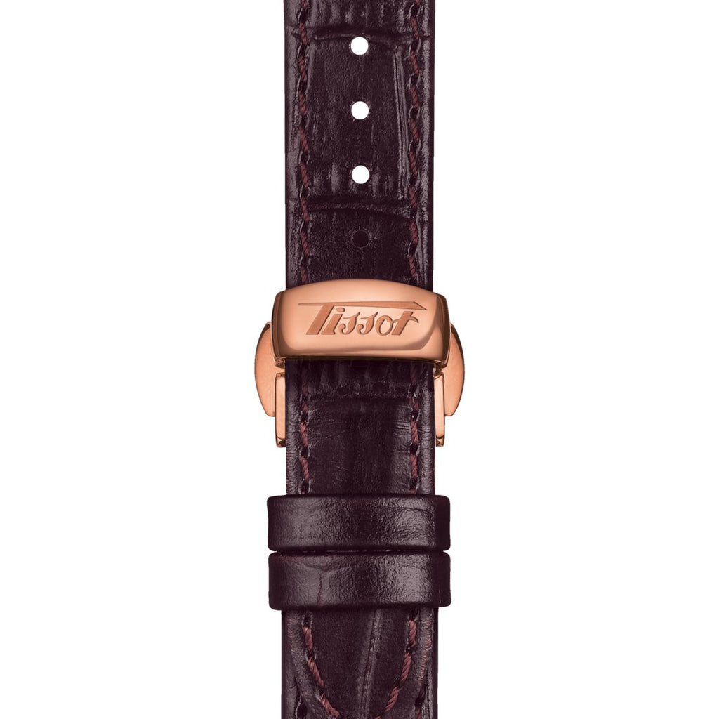 Tissot Ladies Watch Heritage Porto Hand Wind White Brown T1285053601200