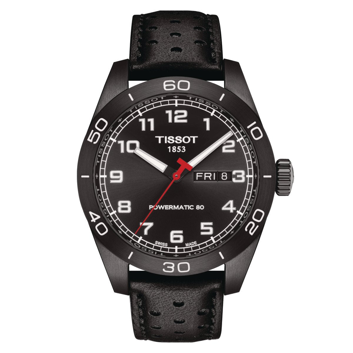 Tissot Mens Chronograph Watch Prs 516 Powermatic 80 Black T1314303605200