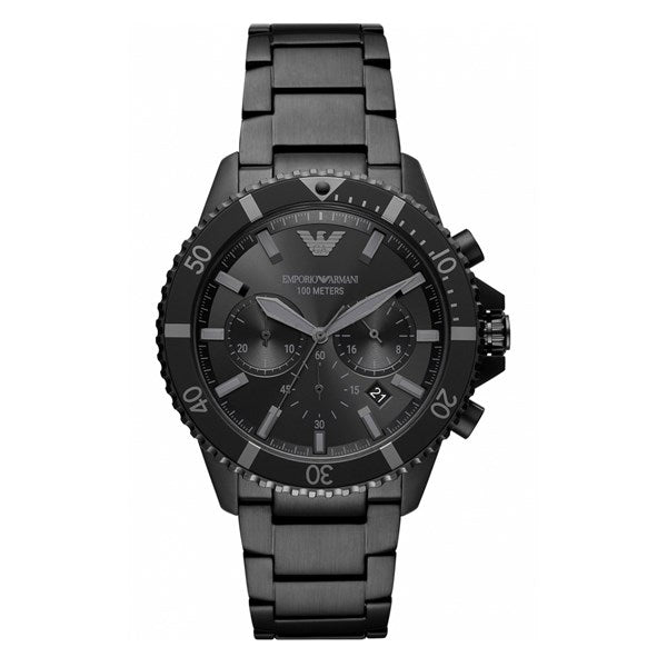 Emporio Armani Mens Ar11363 Black Stainless Steel Chronograph Watch