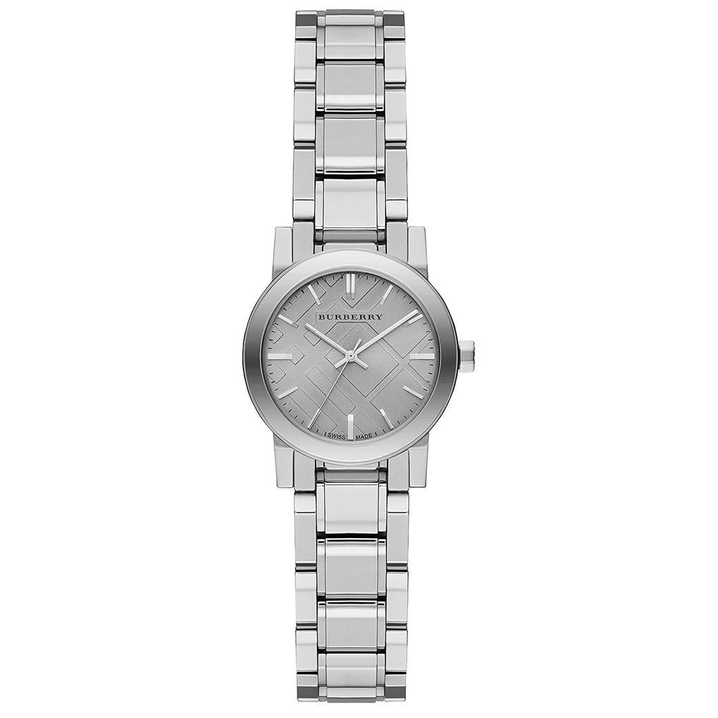 Ladies The City Silver Dial Stainless Steel Burberry Watch Bu9229