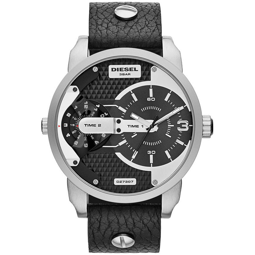 Diesel Dz7307 Men S Mini Daddy Silver Black Watch