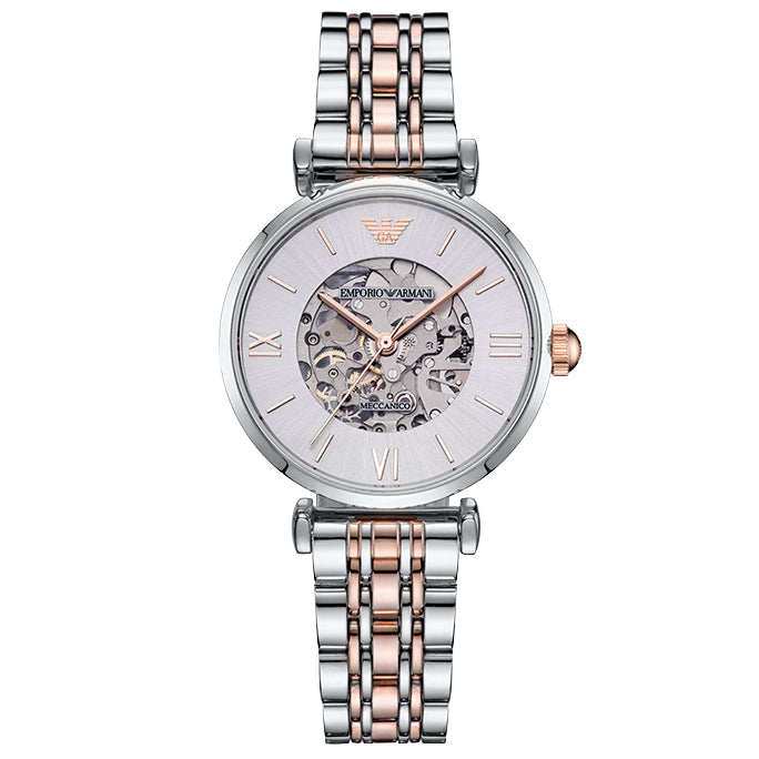 Emporio Armani Ar1992 Ladies Meccanico Rose Gold Watch