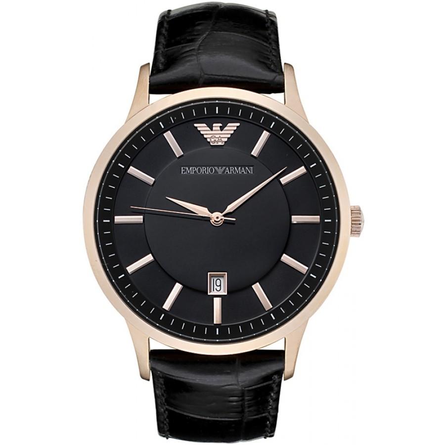 Emporio Armani Ar2425 Men S Renato Rose Gold Pvd Watch