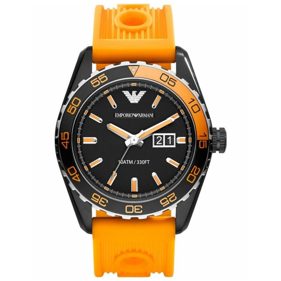 Emporio Armani Ar6046 Men S Sportivo Orange Watch