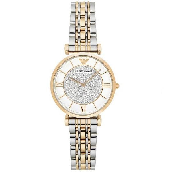 Emporio Armani Ar8031 Ladies Gold Silver Watch