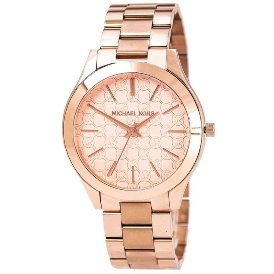 Michael Kors Mk3336 Ladies Slim Runway Rose Gold Motif Watch