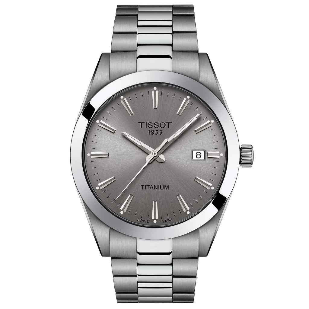 Tissot Gentleman Titanium Mens Grey Watch T1274104408100