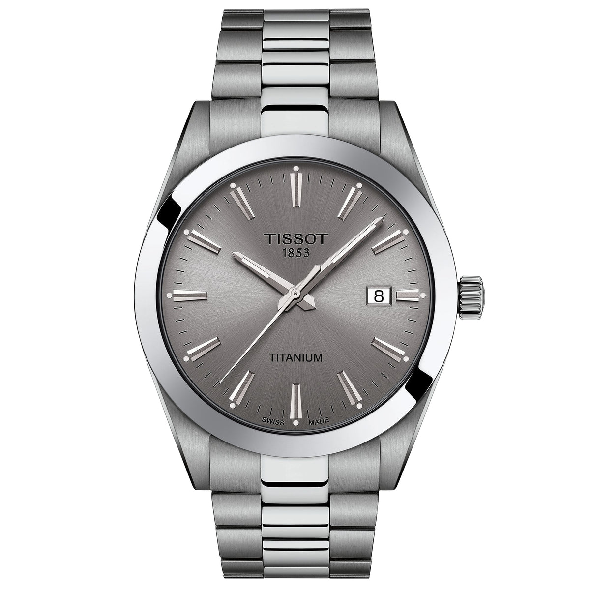 Tissot Gentleman Titanium Mens Grey Watch T1274104408100