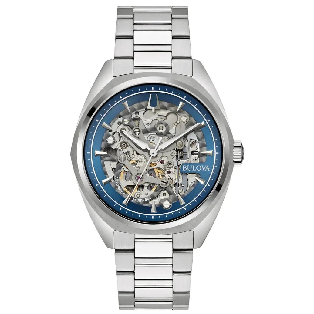Bulova Classic Automatic Mens Blue Watch 96a292