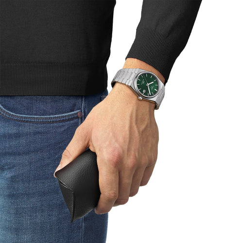 Tissot Prx Powermatic 80 Mens Green Watch T1374071109100