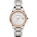 Burberry Ladies Watch Check Stamped Two Tone Bu9105