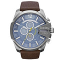 Diesel Dz4281 Men S Chronograph Mega Chief Blue Brown Watch
