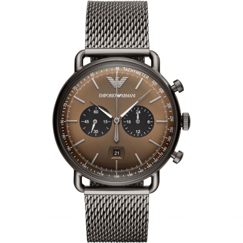 Emporio Armani Ar11141 Men S Gunmetal Chronograph Watch