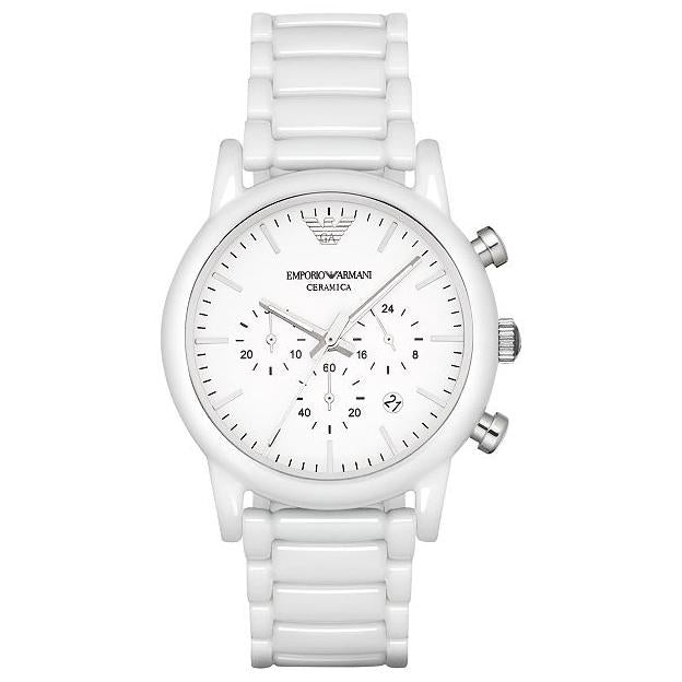 Emporio Armani Ar1499 Men S White Chronograph Watch