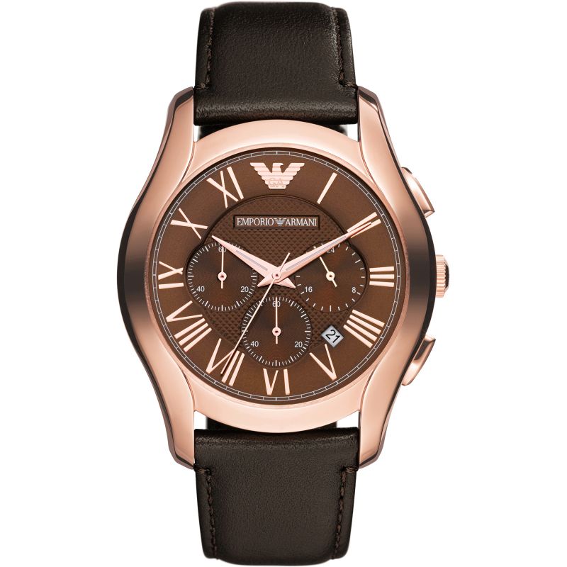 Emporio Armani Ar1701 Men S Chronograph Rose Gold Pvd Watch