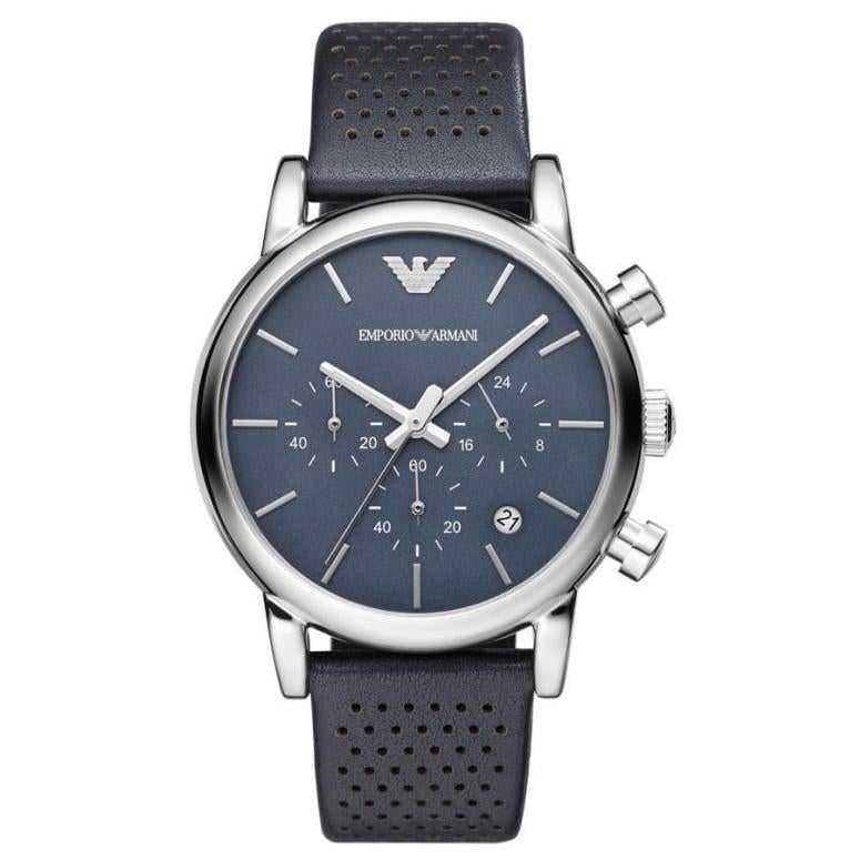 Emporio Armani Ar1736 Men S Blue Chronograph Watch
