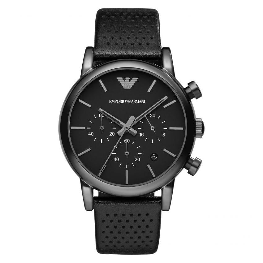 Emporio Armani Ar1737 Men S Black Chronograph Watch
