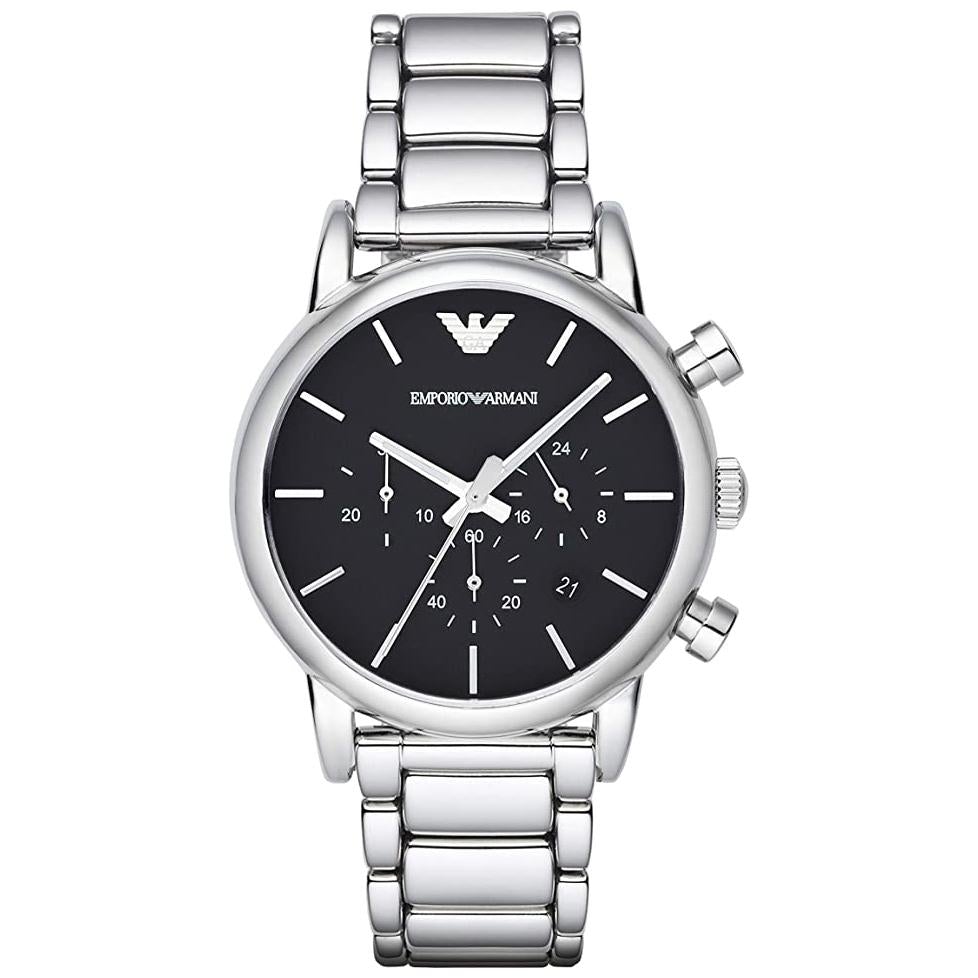 Emporio Armani Ar1853 Men S Silver Chronograph Watch