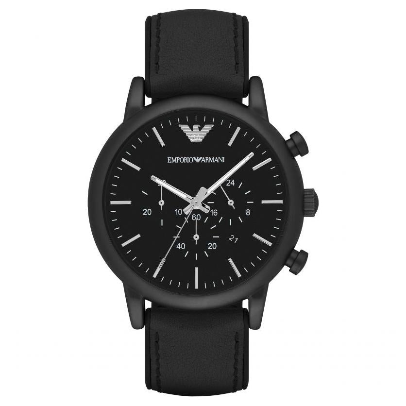 Emporio Armani Ar1970 Men S Luigi Black Chronograph Watch