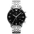 Emporio Armani Ar80009 Men S Silver Chronograph Watch