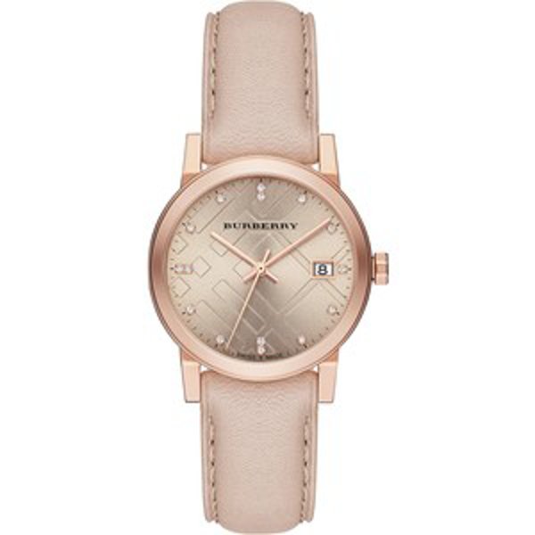 Burberry Ladies Watch The City Diamond 34mm Rose Gold Bu9131
