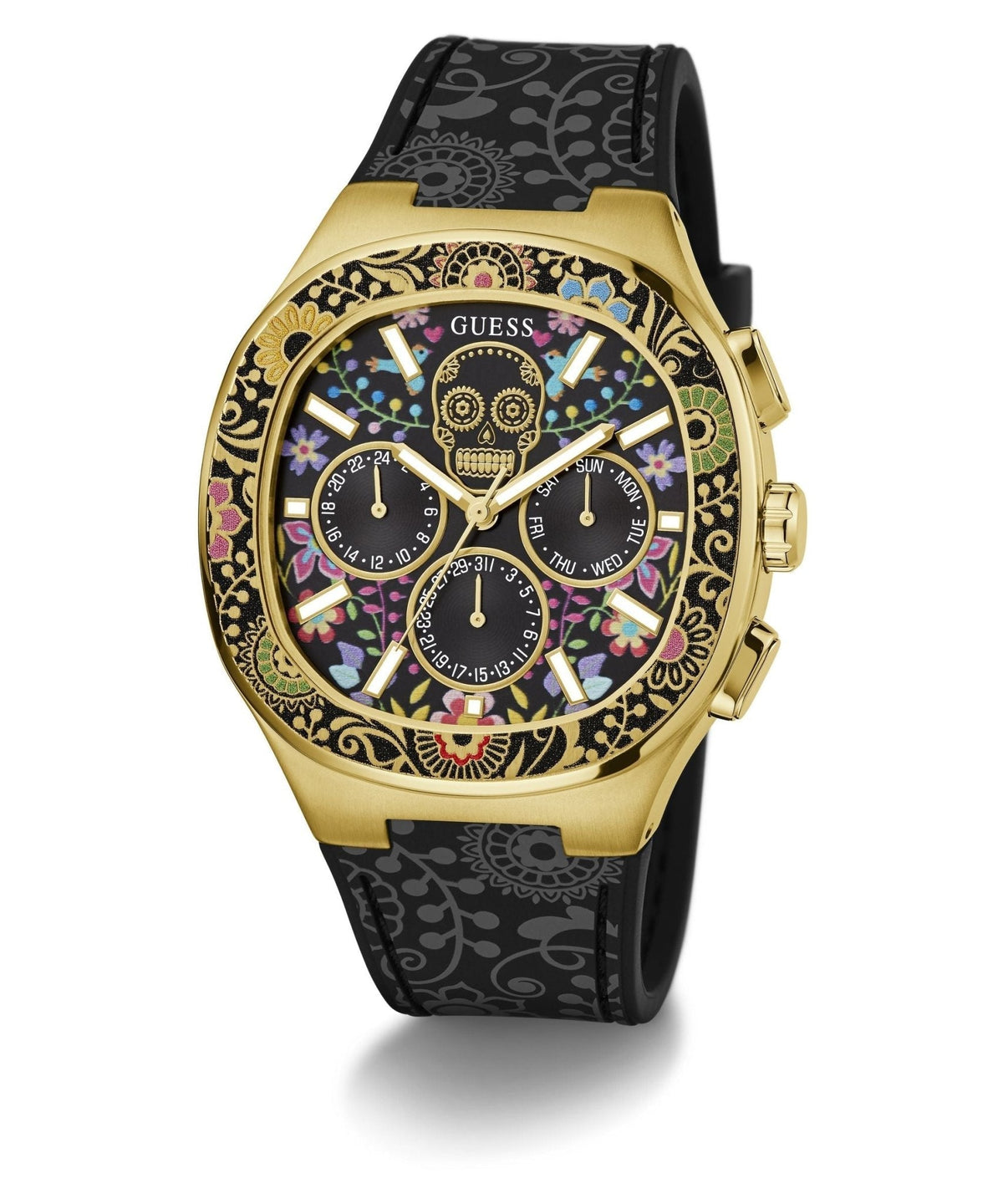 Gents Catrin Gold Tone Silicone Watch Gw0784g1