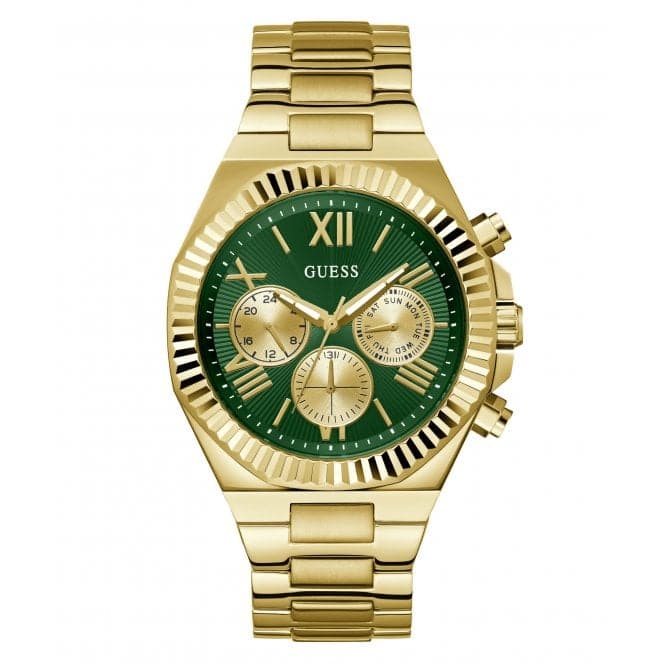 Guess Watches Gents Equity Gold Tone Watch Gw0703g2