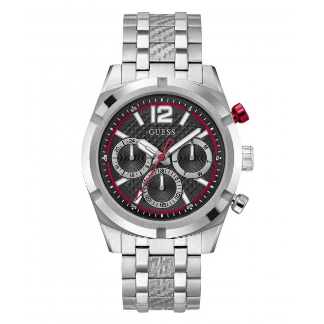 Guess Gent Resistance Silver Tone Watch Gw0714g1