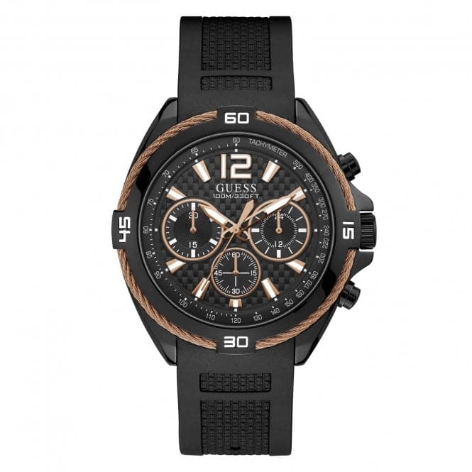 Guess Black Copper Wire Detail Watch W1168g3
