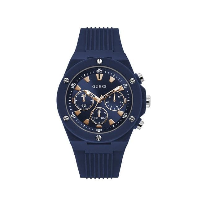 Guess Watches Poseidon Mens Sport Blue Polycarbonate Watch Gw0268g3