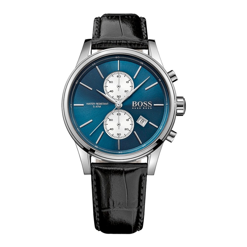 Hugo Boss Men S Watch Chronograph Blue Jet Leather Hb1513283