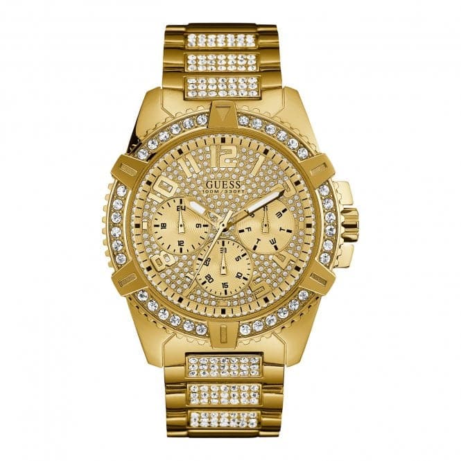 Guess Watches Mens Sport Stainless Steel Champagne Watch W0799g2
