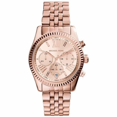 Michael Kors Lexington Ladies Rose Gold Chronograph Watch Mk5569