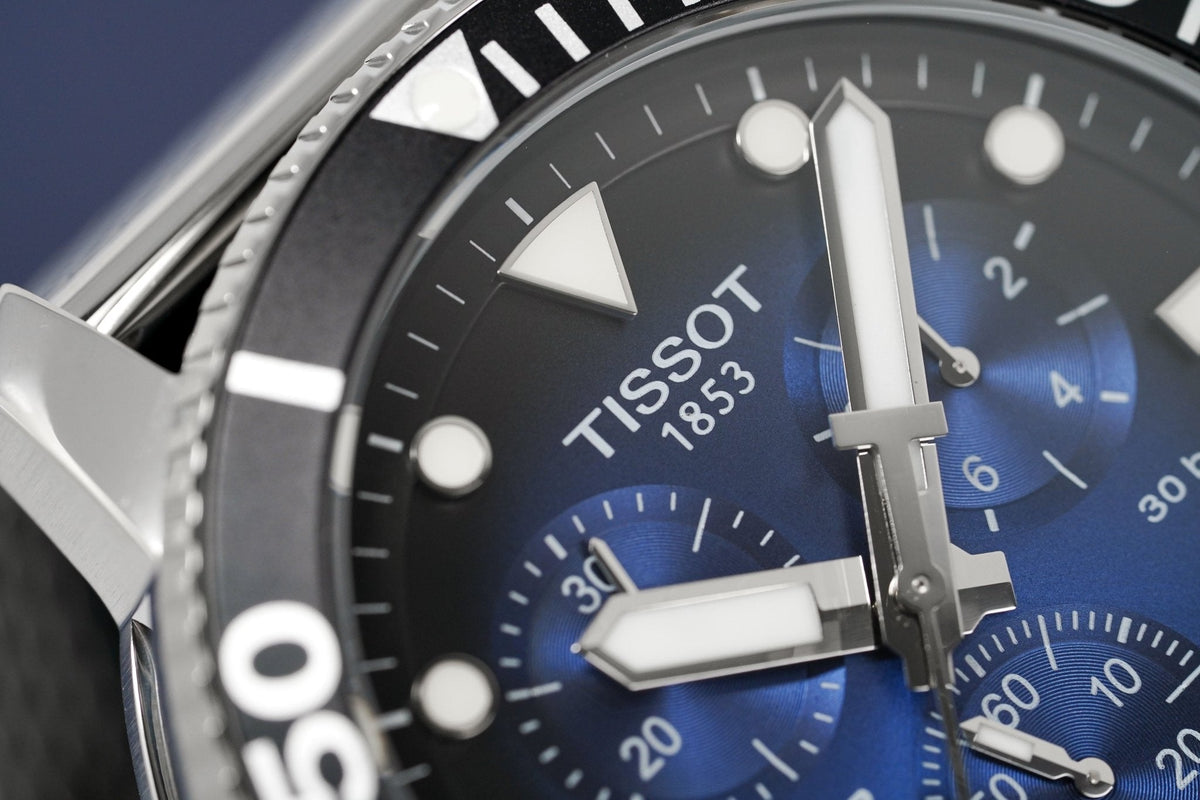 Tissot Chronograph Mens Watch Seastar 1000 Blue T1204171104102