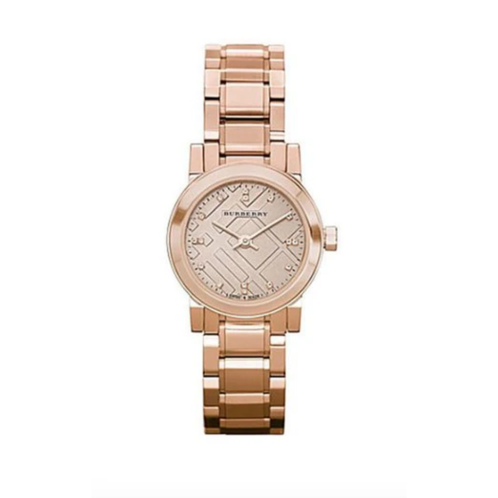 Burberry Ladies Watch The City Diamonds 26mm Rose Gold Bu9215
